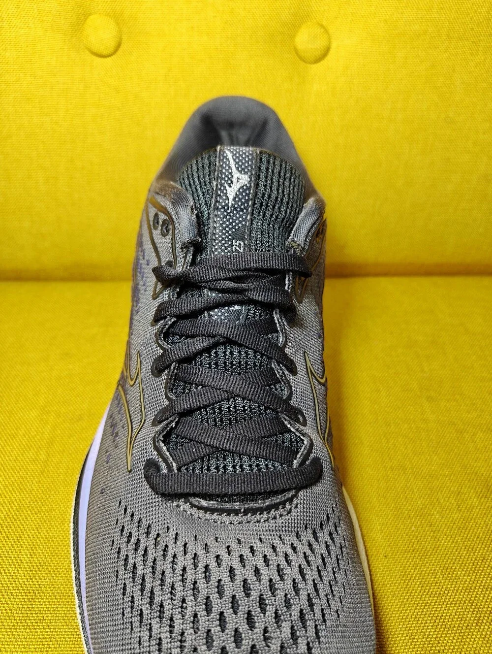 Mizuno Wave Rider 25 Gray Purple Running Sneakers Womens Shoes Size 10.5